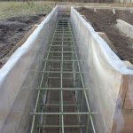 Reinforcement of strip foundations with fiberglass reinforcement