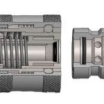 Cross-section of quick release coupling