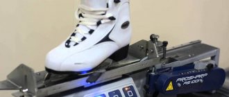 What does it mean: skates are sharpened to groove?