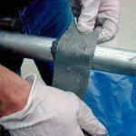 Cold welding for heating under pressure