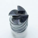 End mill with cutting edge at bottom