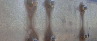 Corrosion of stainless steel under water manifests itself to a greater extent at the joints of parts