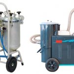 You can purchase a separate sandblasting machine or take a unit with a compressor