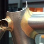 Solder repaired bicycle frame