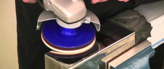 Polishing metal with a grinder