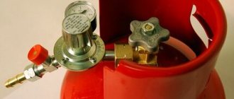 The principle of installing the reducer on a gas cylinder