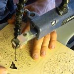 The process of cutting with a jigsaw