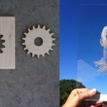 With a homemade laser cutter you can cut thin wooden parts or engrave glass
