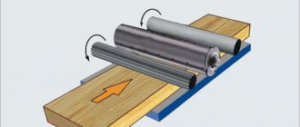 operation diagram of a thickness planer