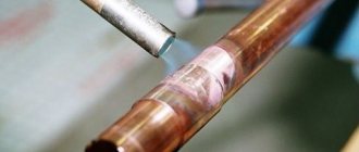 Copper pipe connection