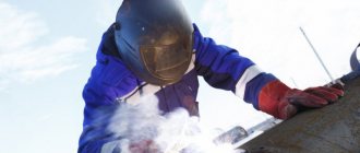 Welding with UONI-13/55 electrodes