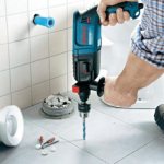 Drilling a hole in tiles