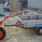 Do-it-yourself walk-behind tractor trolley