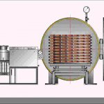 Vacuum drying chamber for wood