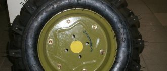 Choosing wheels for a walk-behind tractor and replacing them yourself: how to install Zhiguli wheels, video