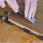 Sharpening a straight chisel